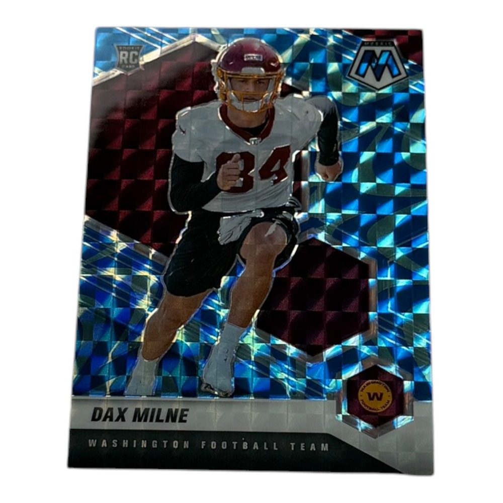 2021 Panini‎ Mosaic Dax Milne RC No 400 Blue Genesis Washington Football Team